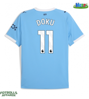 Manchester City Jeremy Doku #11 Hemmatröja 2025-26 Kortärmad